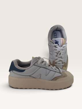 New Balance CT302 White and Blue Flatform Sneakers